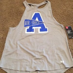NWTs Under Armour grey Air Force loose fit tank Sz Large